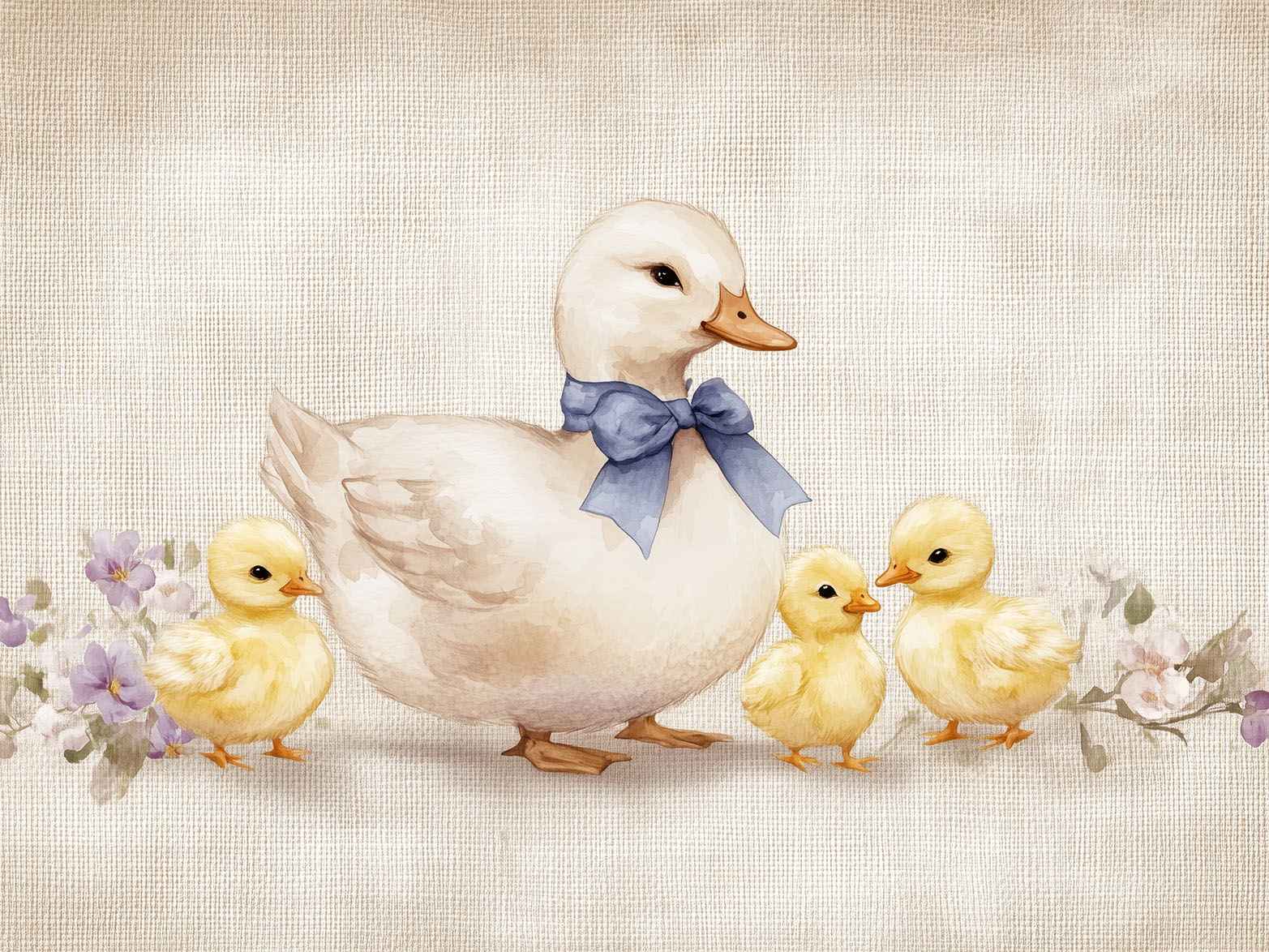 Affiche - Famille de canards