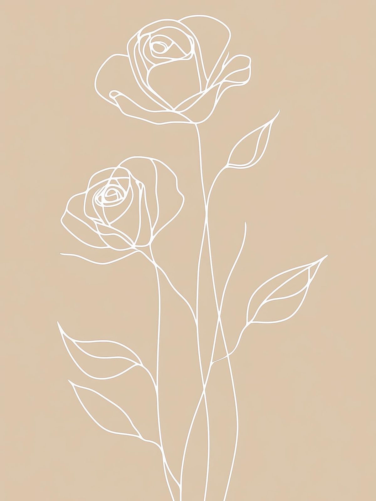 Affiche - Design de Rose Élégant