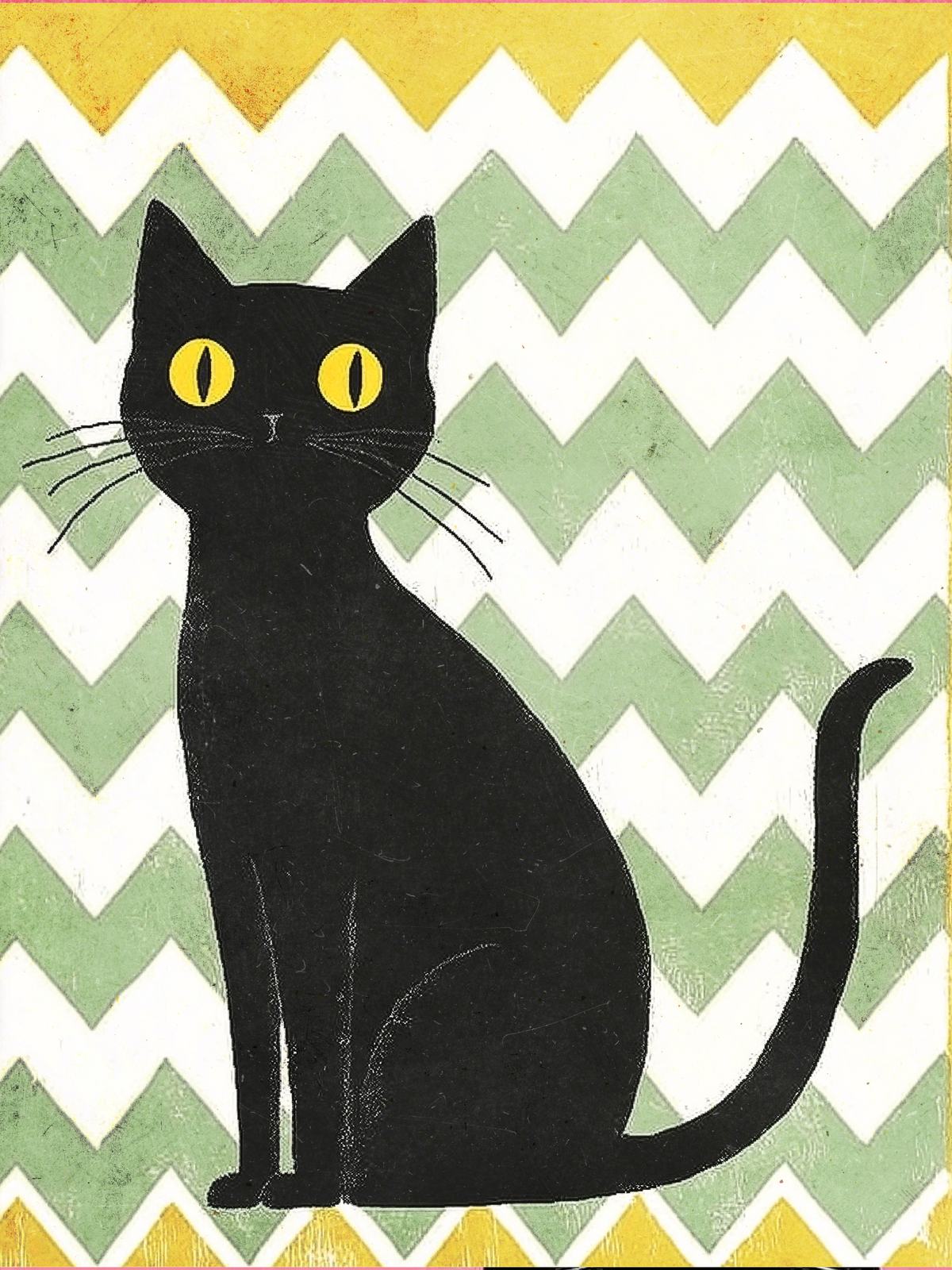 Poster - Chat Noir sur Zigzag