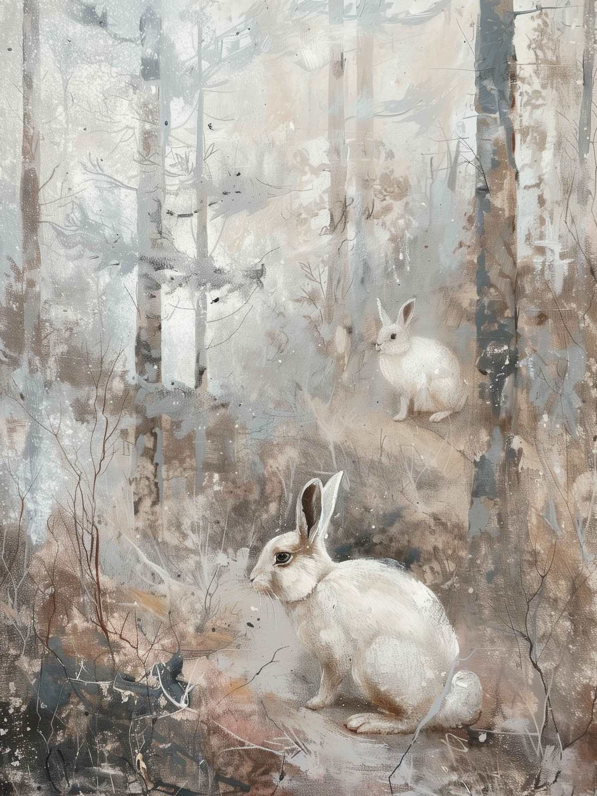 Affiche - Lapins de la forêt