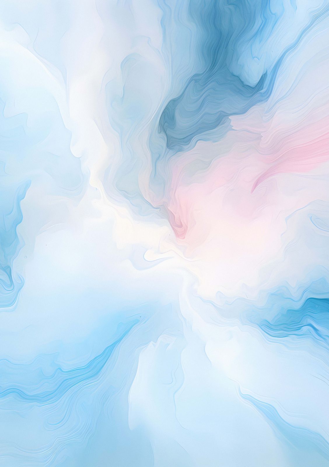 Affiche - Tourbillon Bleu Abstrait
