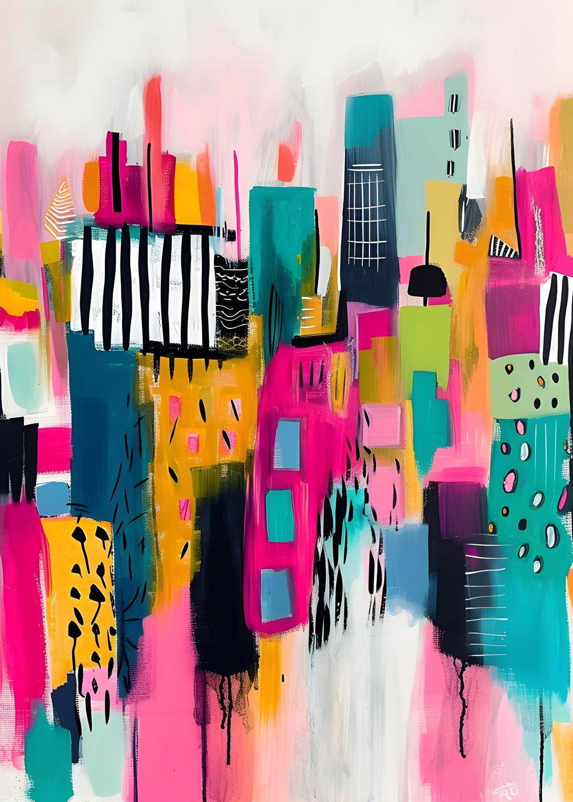 Poster - Paysage Urbain Abstrait