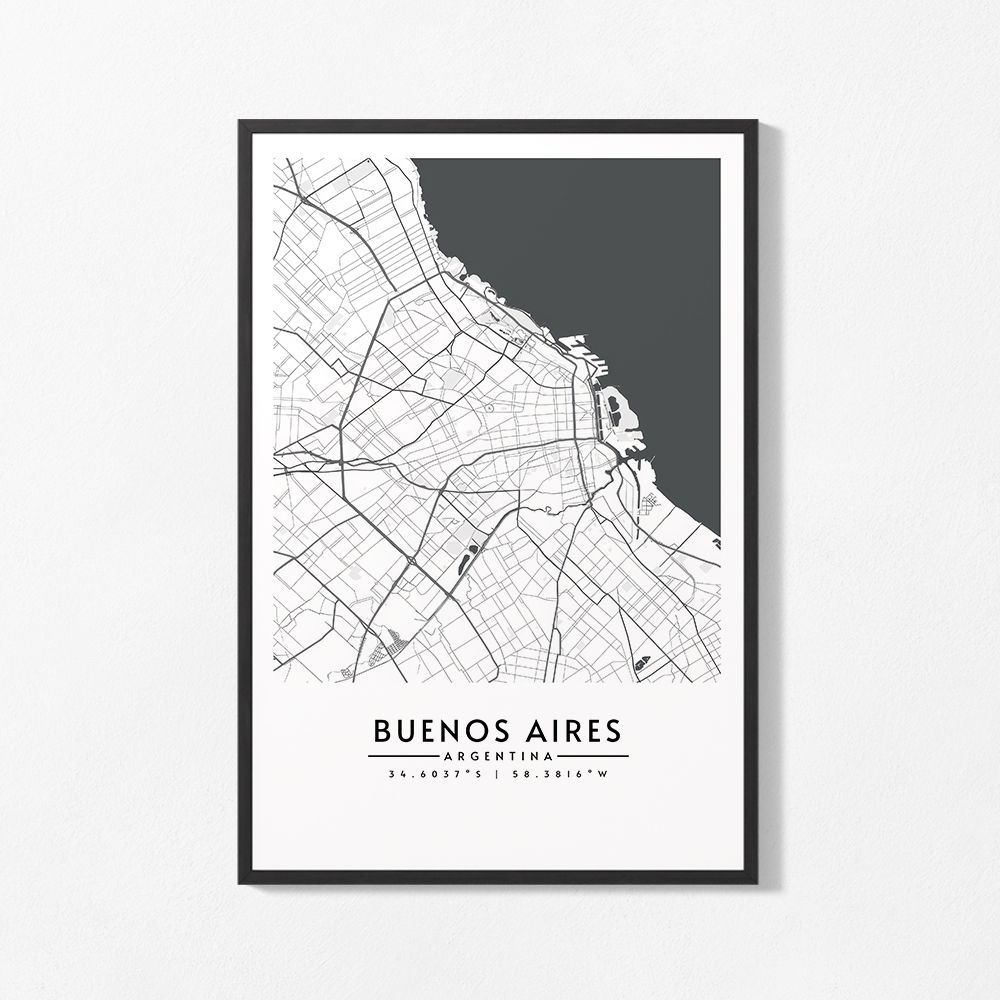 Affiche - Carte de Buenos Aires