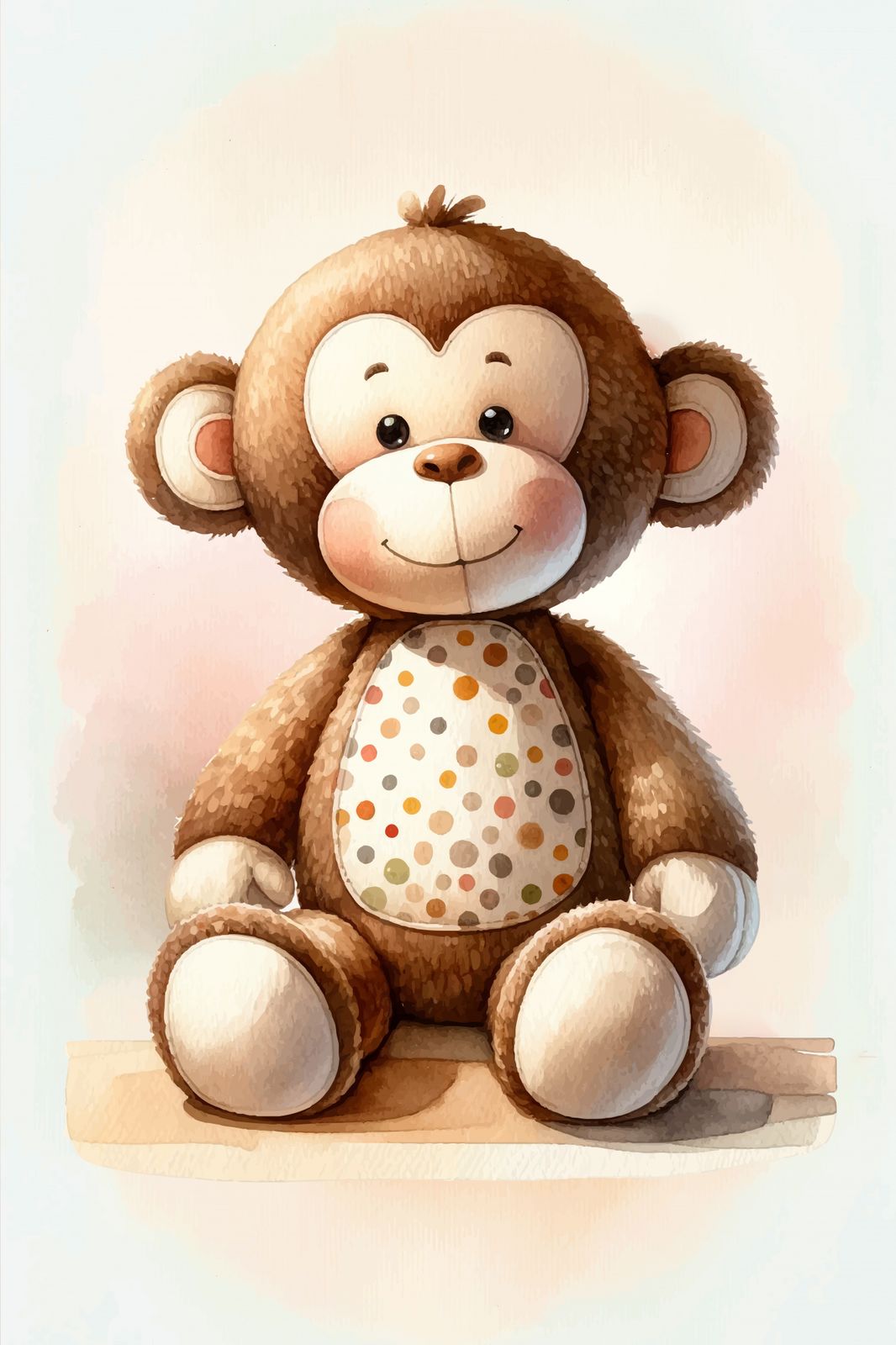 Affiche - Illustration Singe Mignon