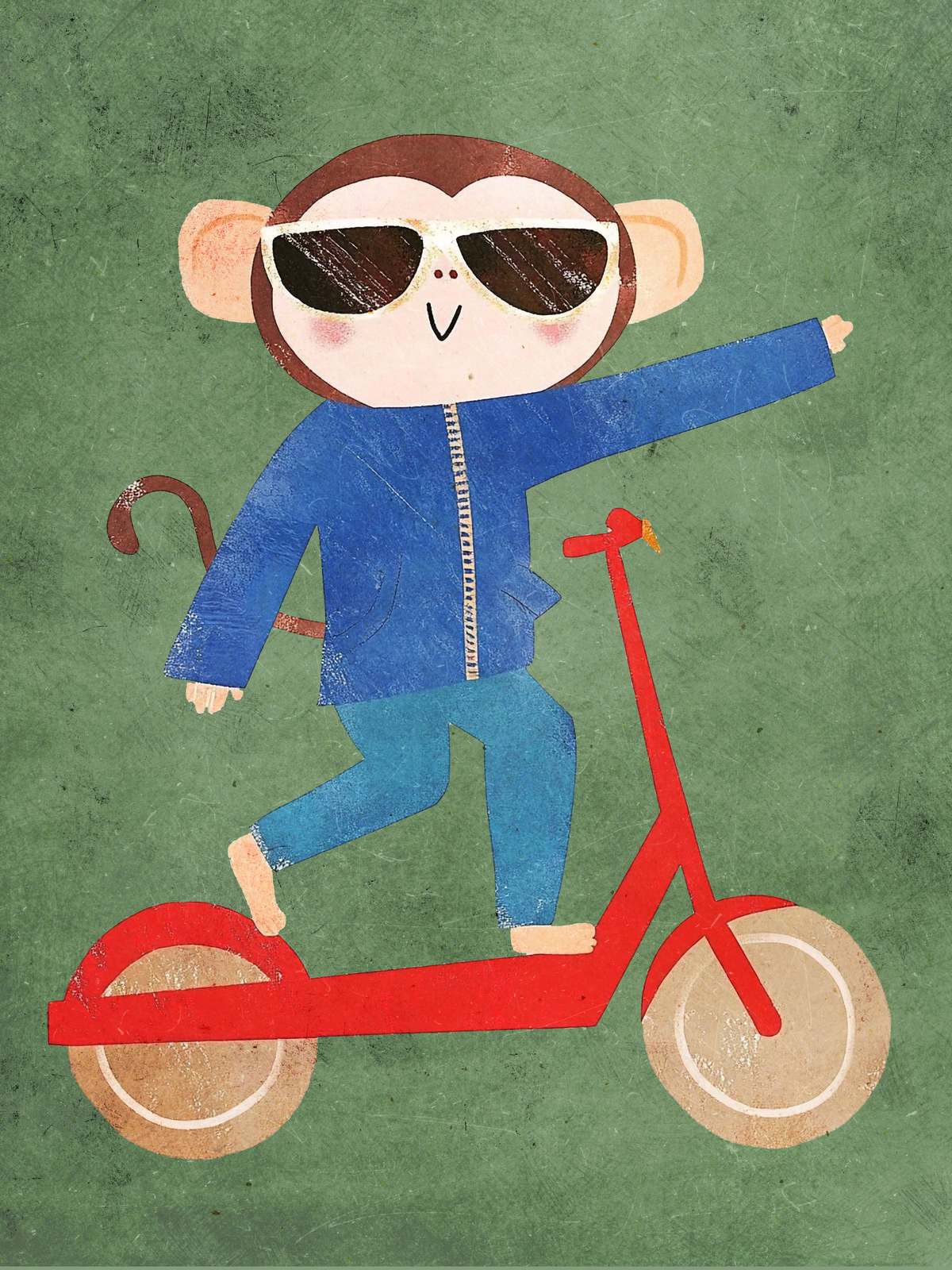 Affiche - Cool Scooter Monkey