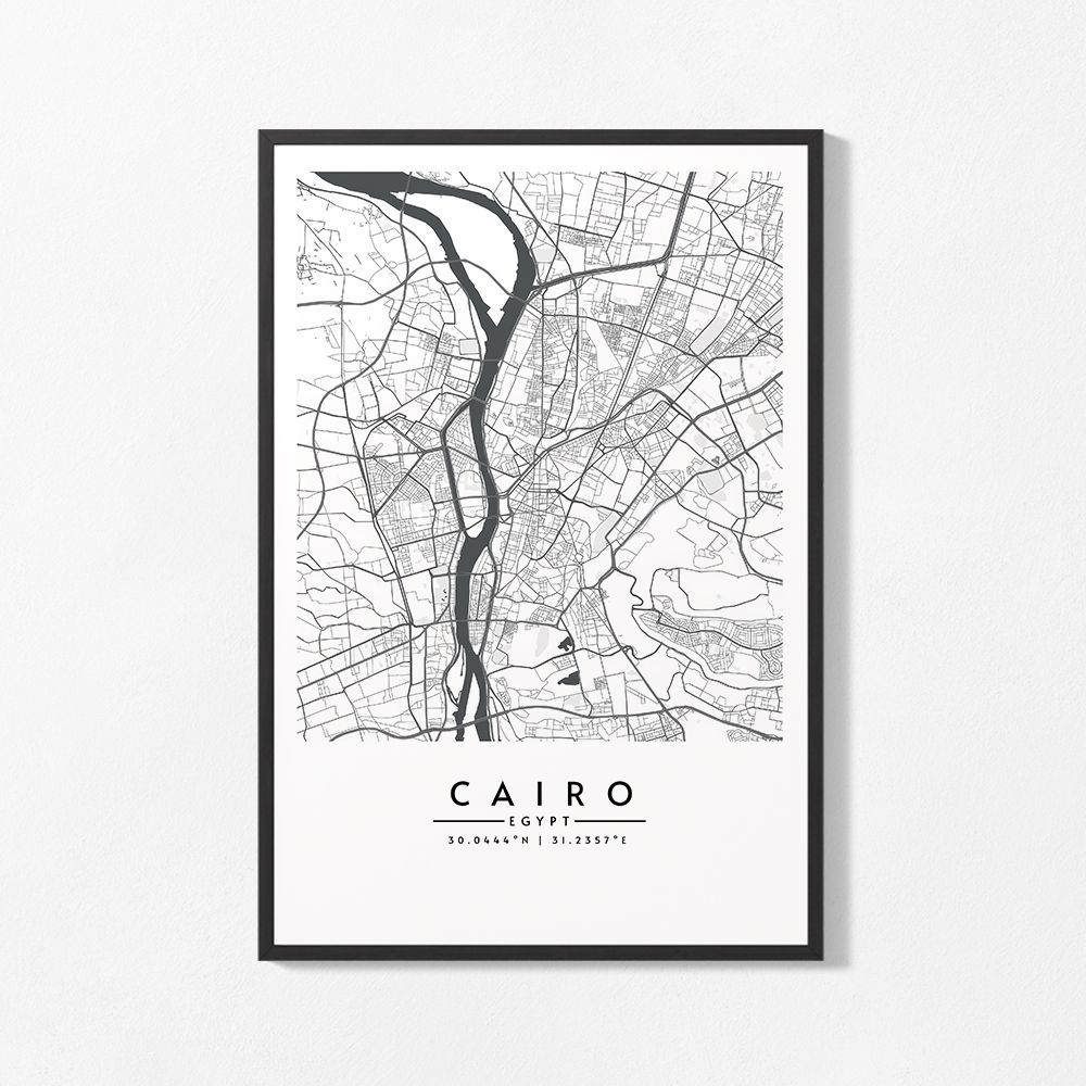 Affiche - Carte du Caire