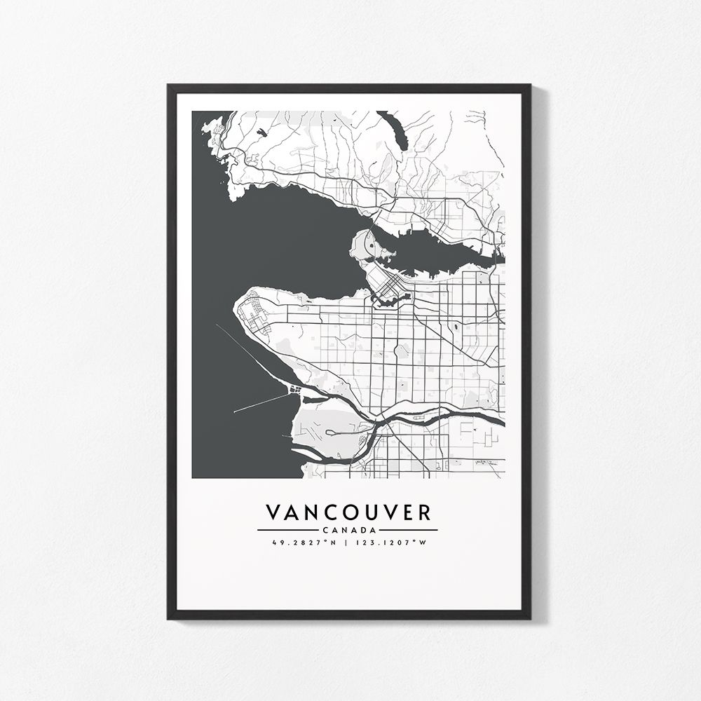 Poster - Carte de Vancouver
