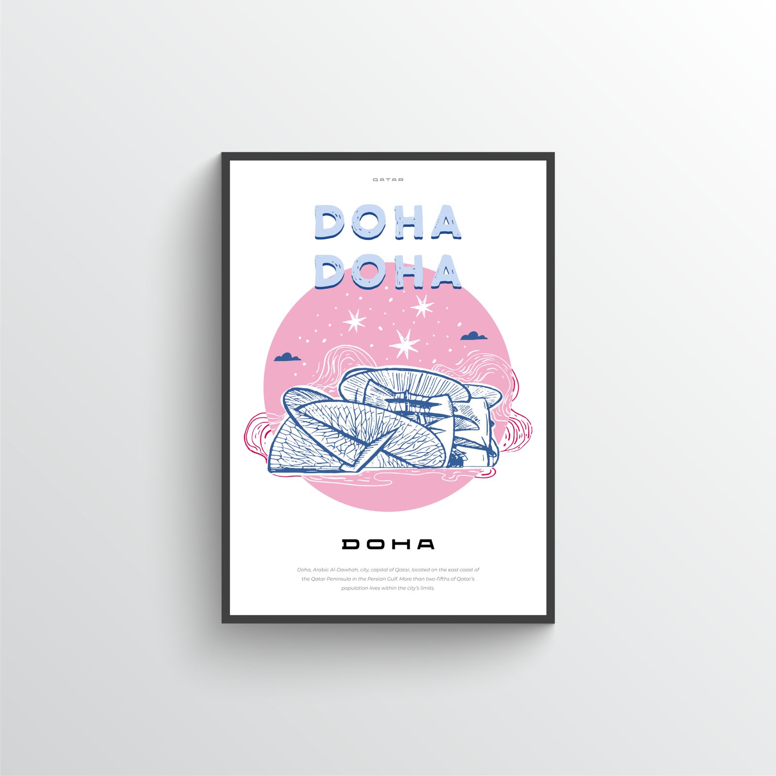 Poster de voyage Doha Qatar