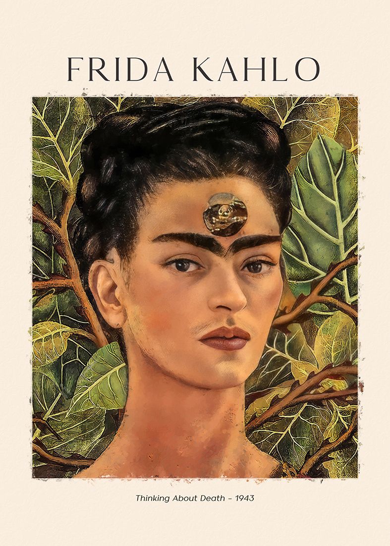 Affiche - Frida Kahlo Pensant à la Mort