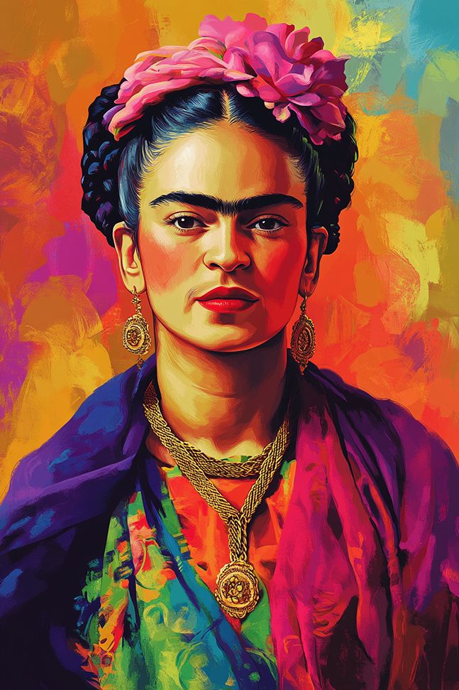 Affiche - Portrait de Frida Kahlo