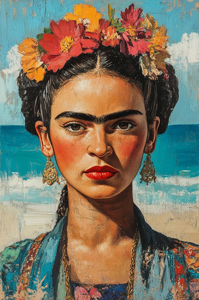 Poster - Portrait de Frida Kahlo