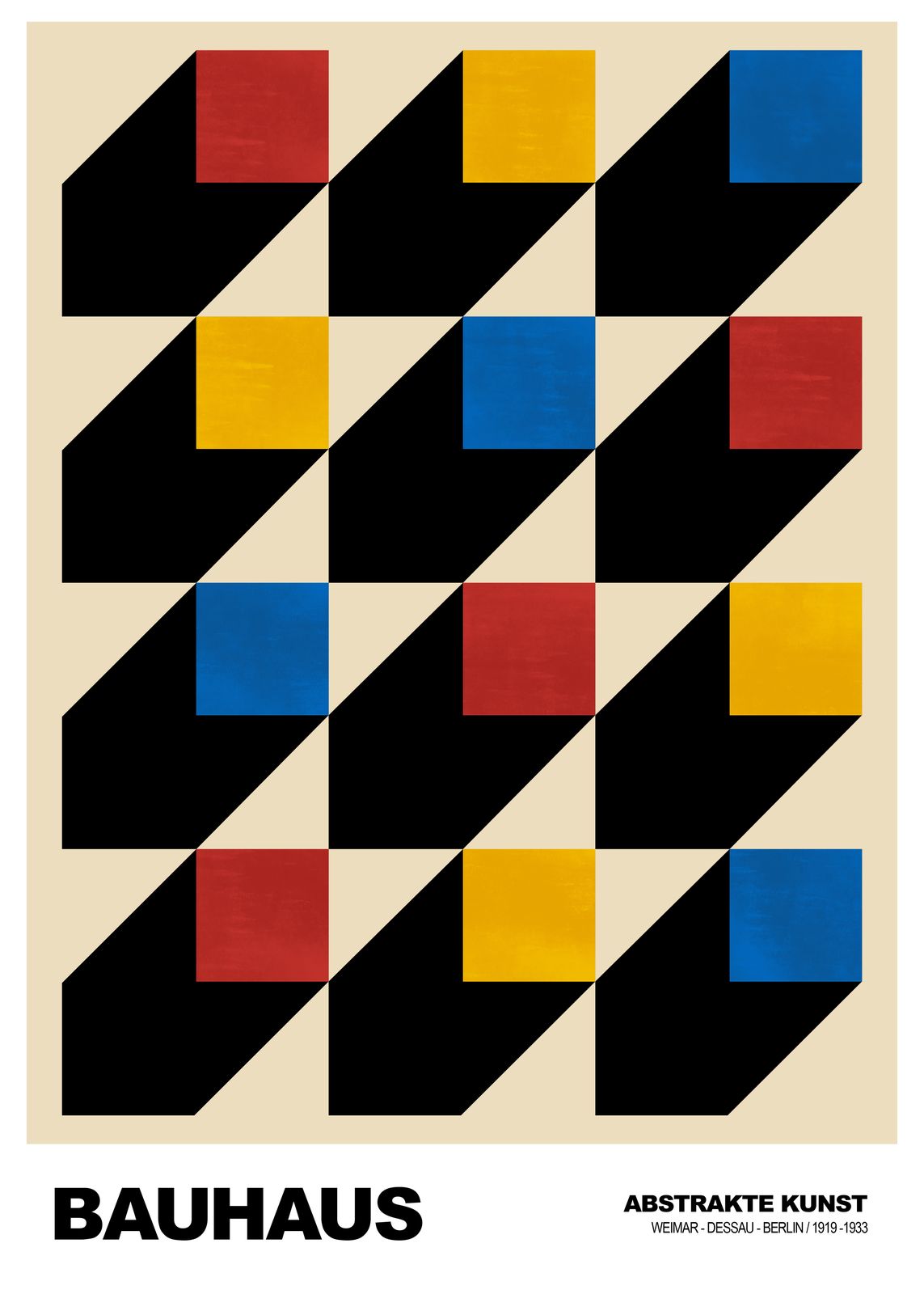 Affiche - Art Abstrait Bauhaus