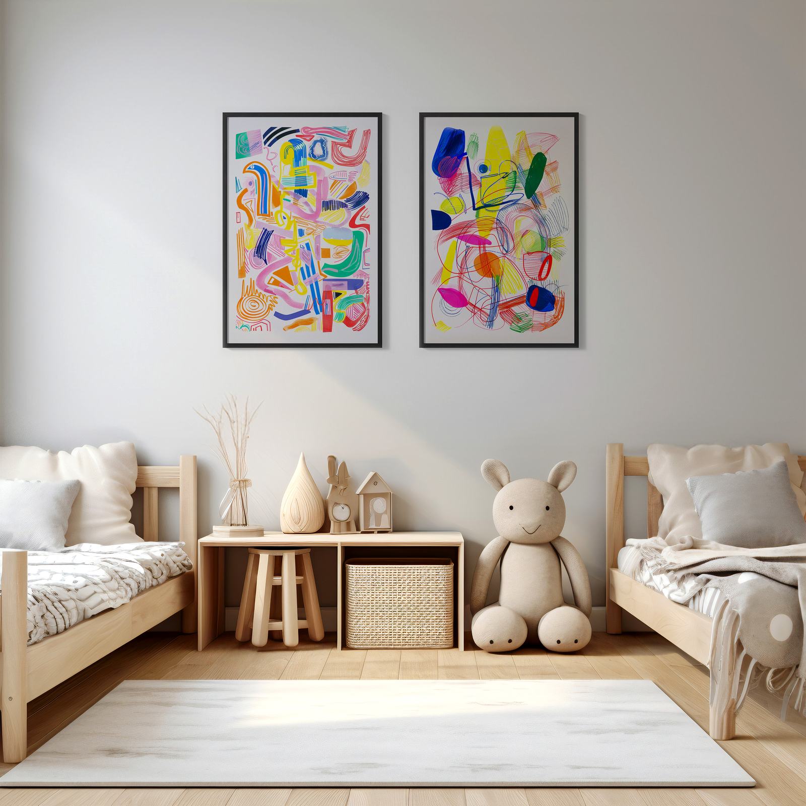 Affiche - Art abstrait / Ensemble de 2