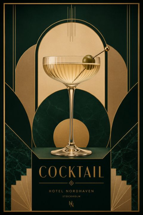 Affiche - Cocktail Art Déco