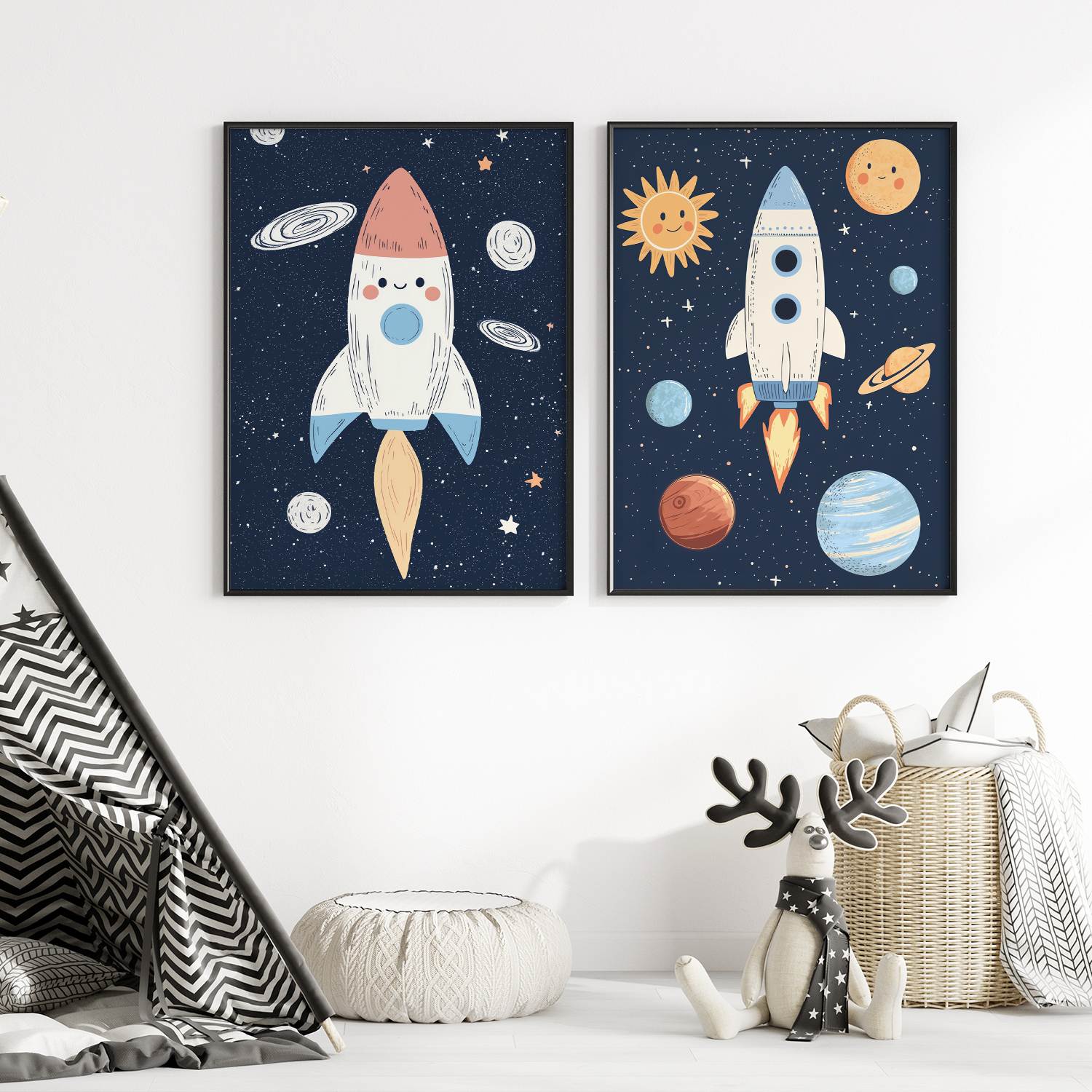 Poster - Fusées spatiales / Ensemble de 2