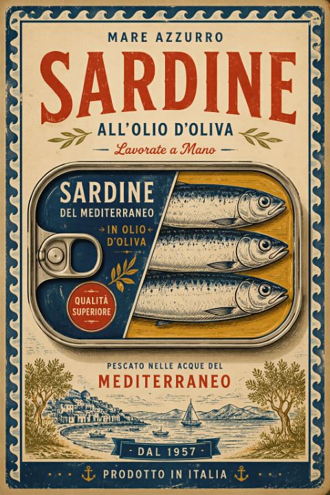 Affiche - Design Vintage Sardine