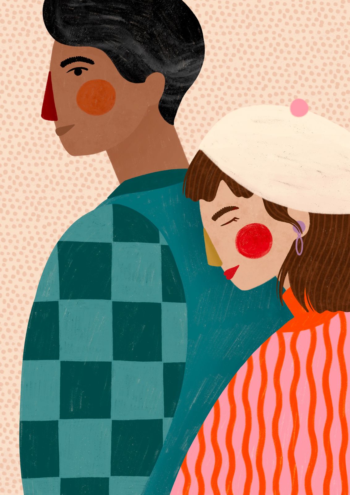 Affiche - Couple Abstrait