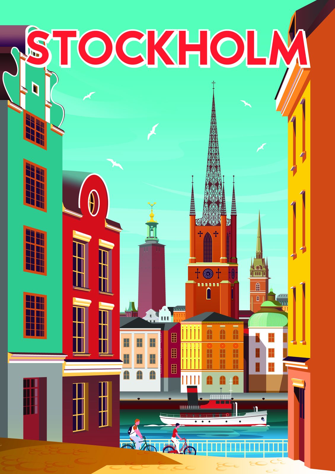 Affiche Paysage Urbain Stockholm