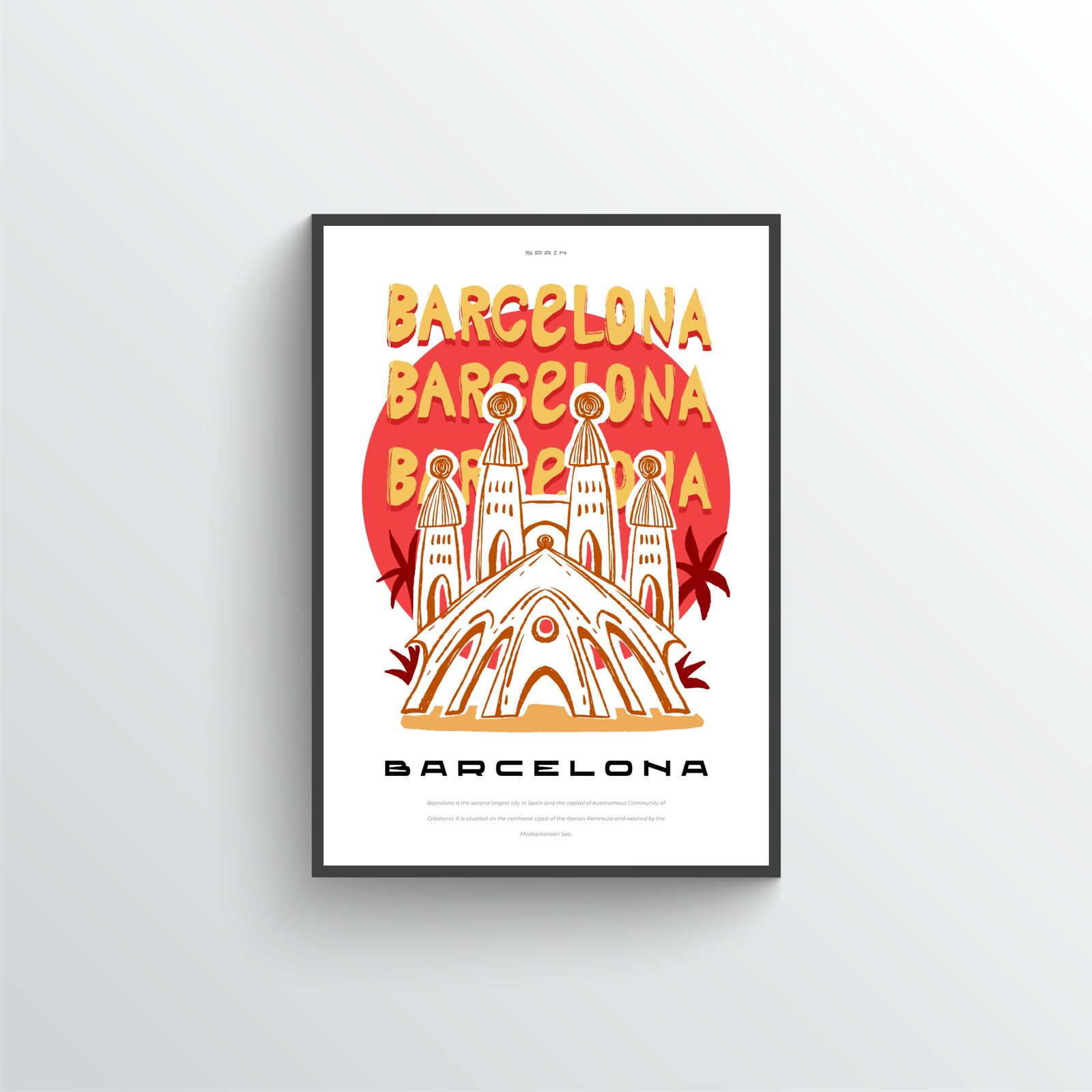 Affiche d'Illustration de Barcelone