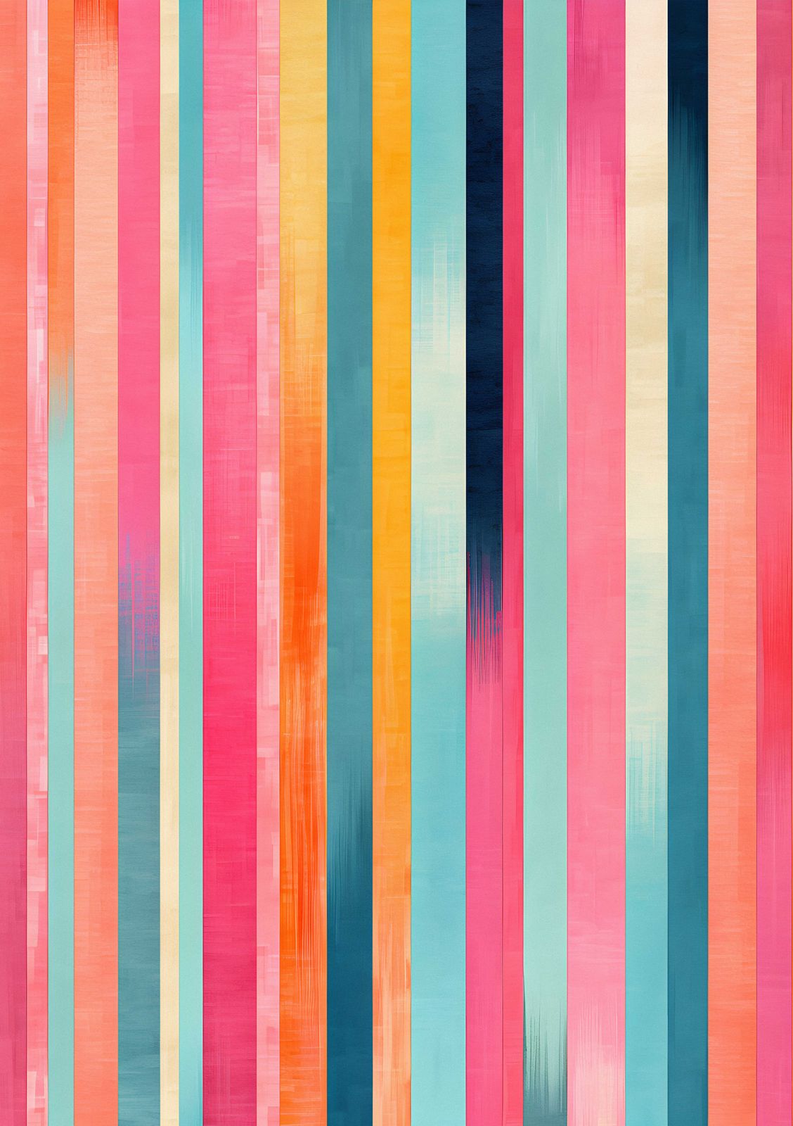 Affiche - Art Rayures Colorées