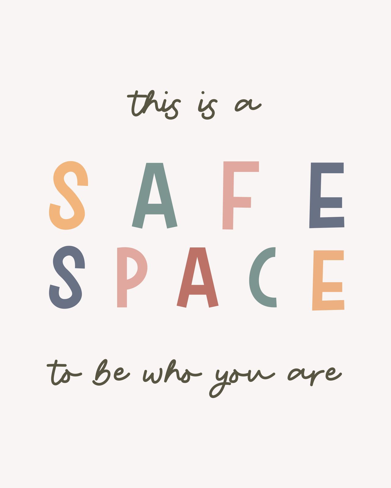 Affiche - Message Safe Space