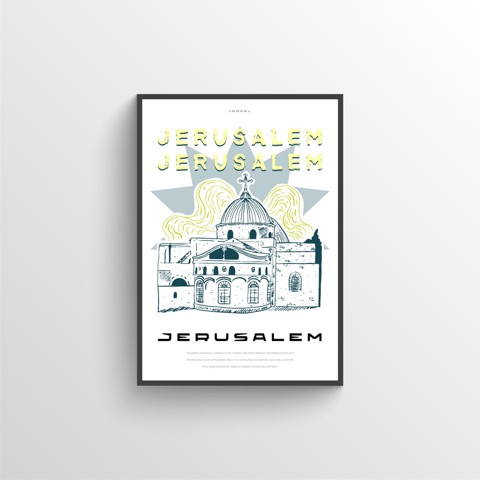 Affiche murale de Jérusalem