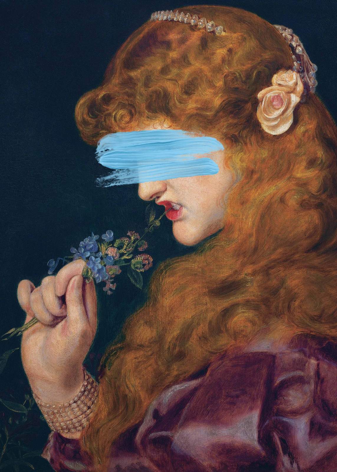 Poster - Dame peinte avec masque