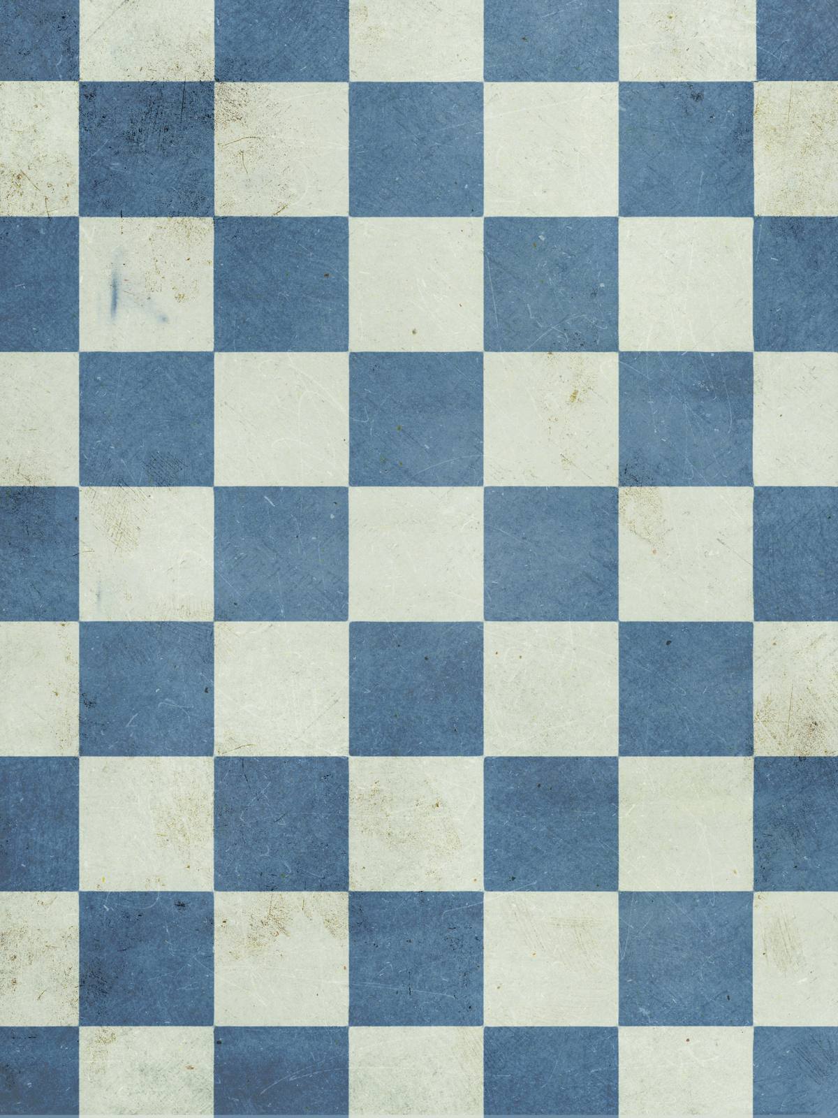 Poster - Carreau Bleu et Blanc