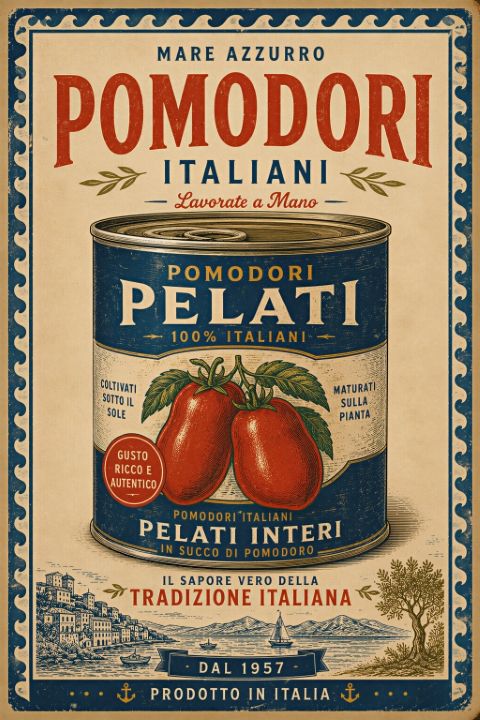 Poster - Boîte de Tomates Italiennes