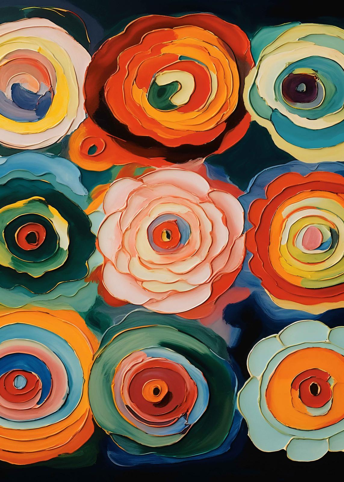 Affiche - Art Floral Abstrait