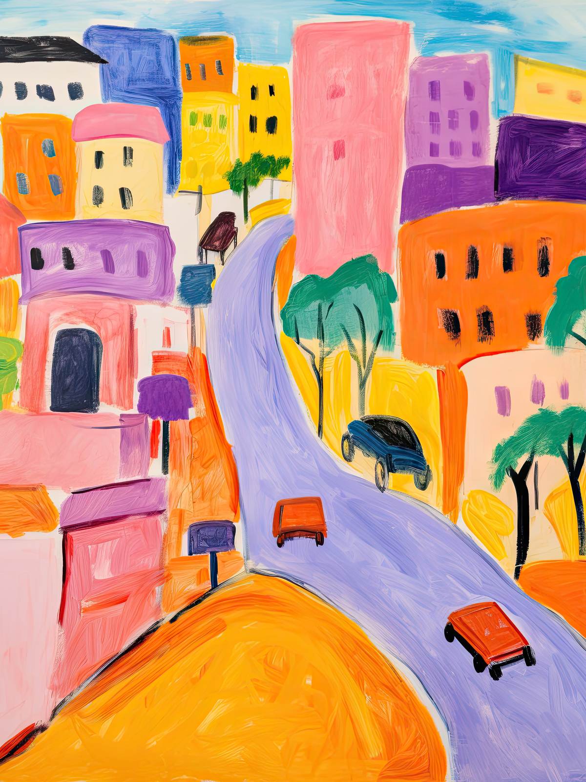 Affiche - Paysage Urbain Coloré