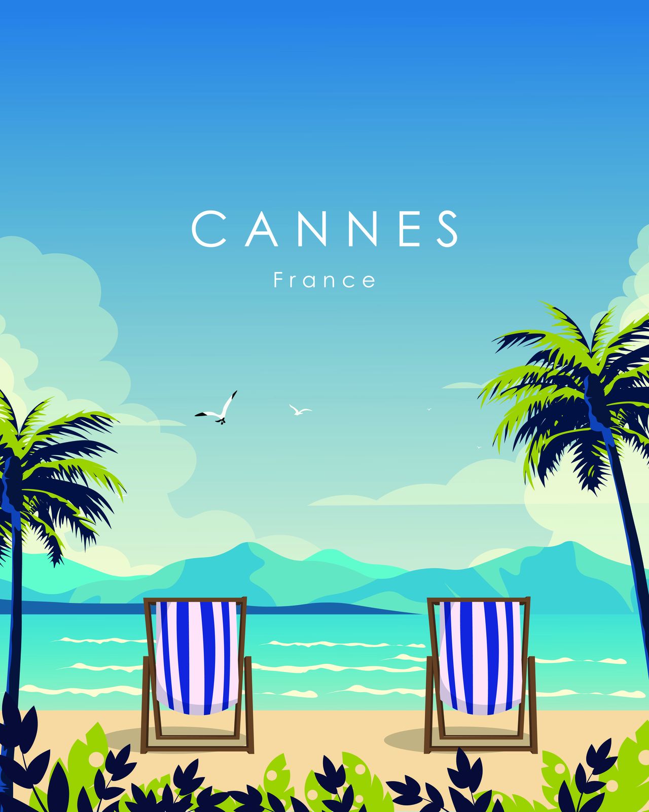 Cannes France Paysage Poster