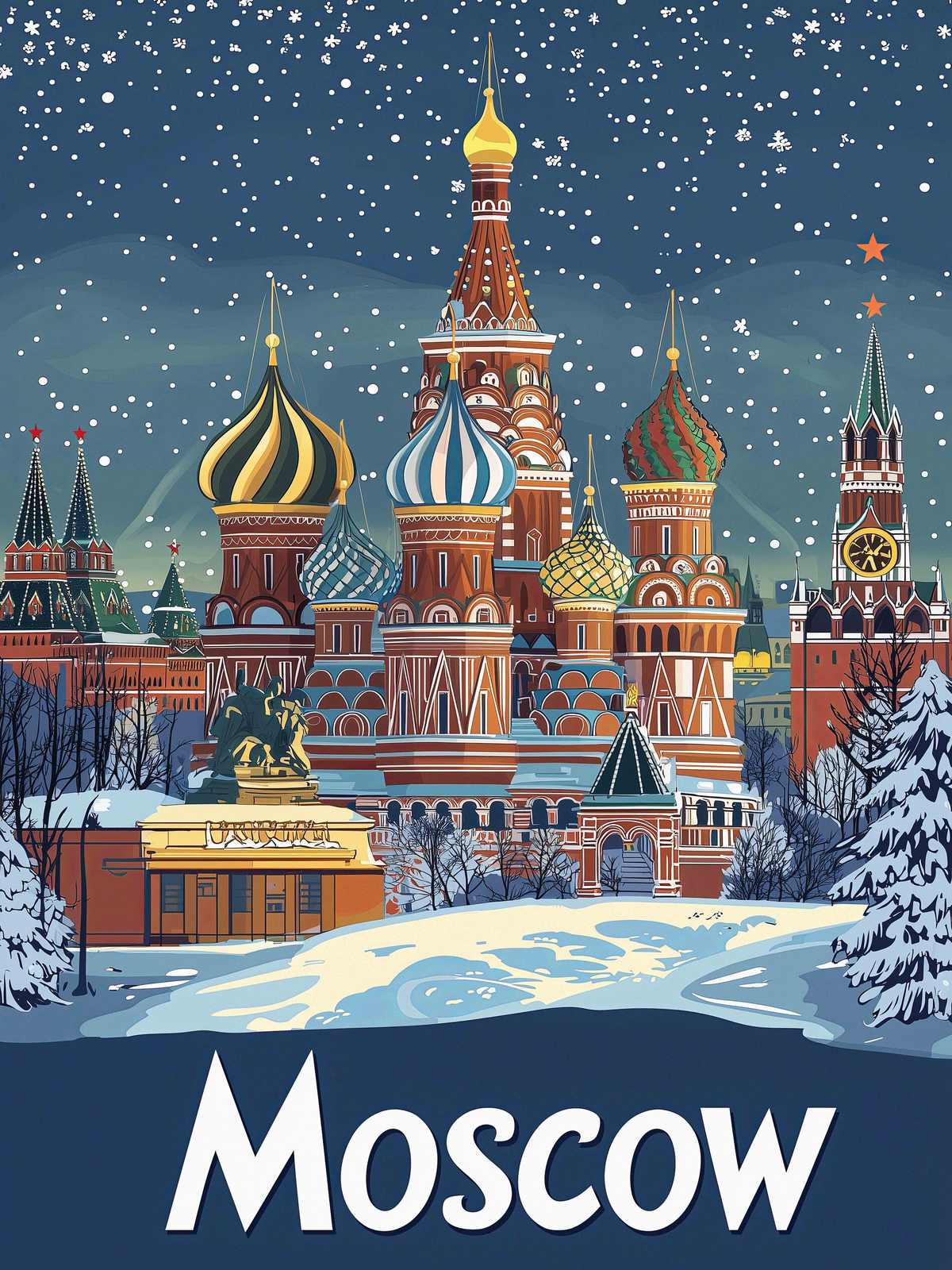 Affiche - Moscou Russie