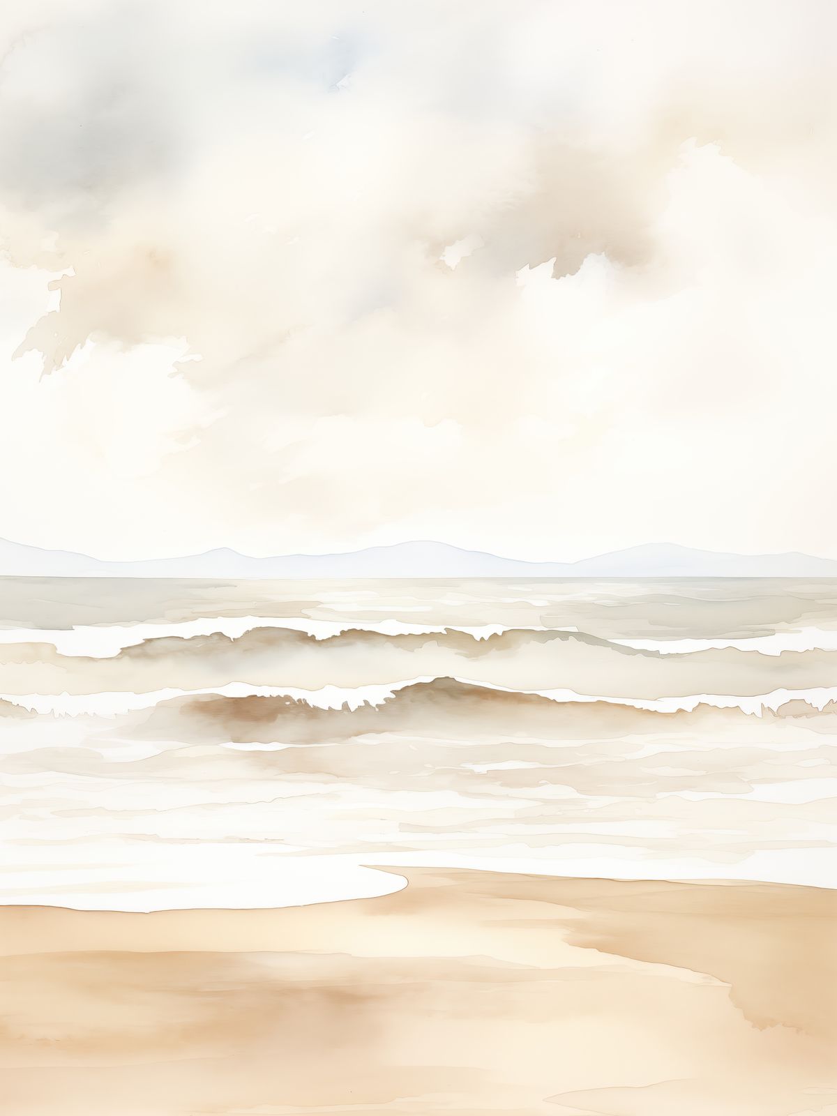 Affiche - Scène de Plage Tranquille