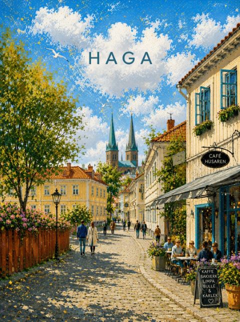 Affiche - Vue de la Rue Haga