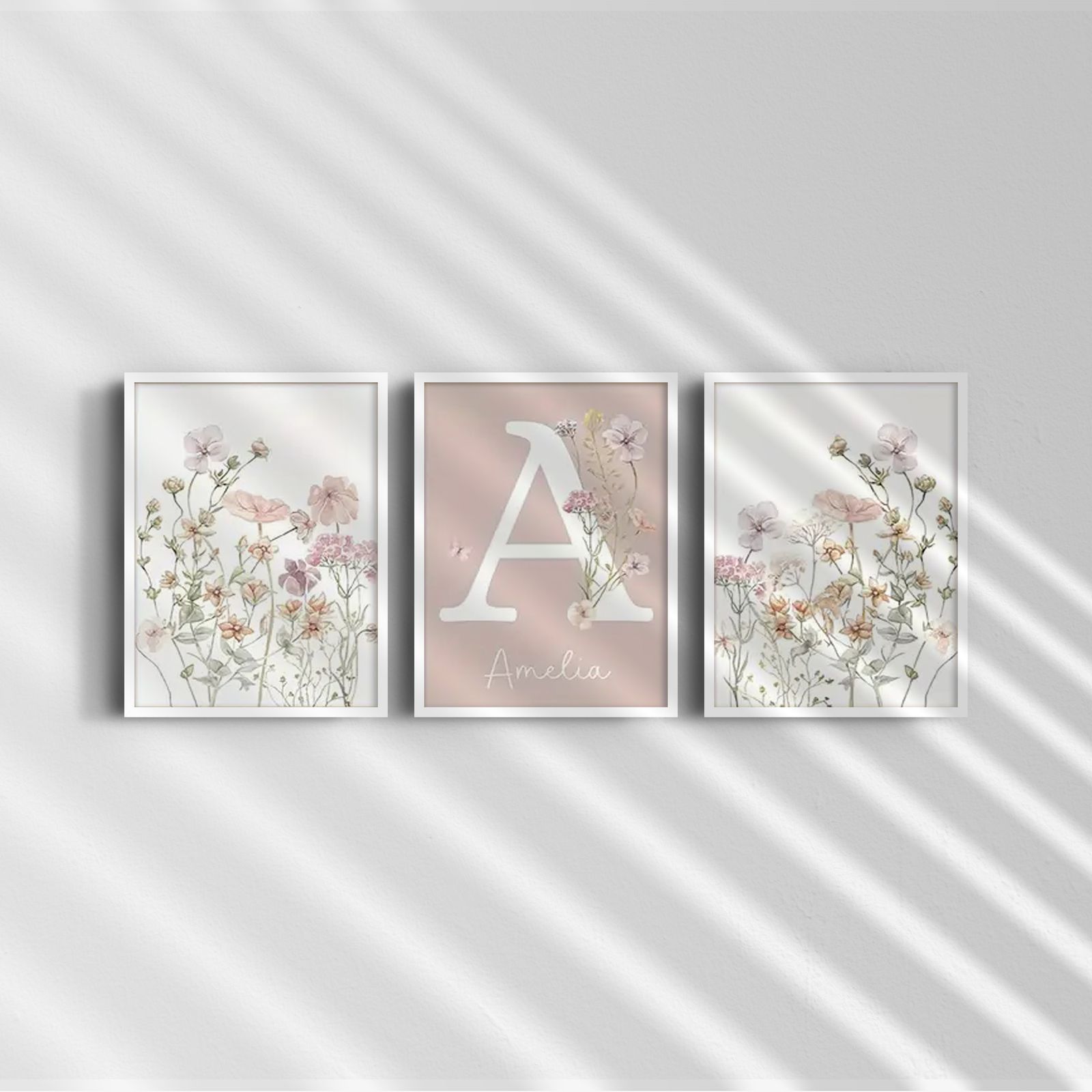 Poster - Alphabet Floral / Ensemble de 3