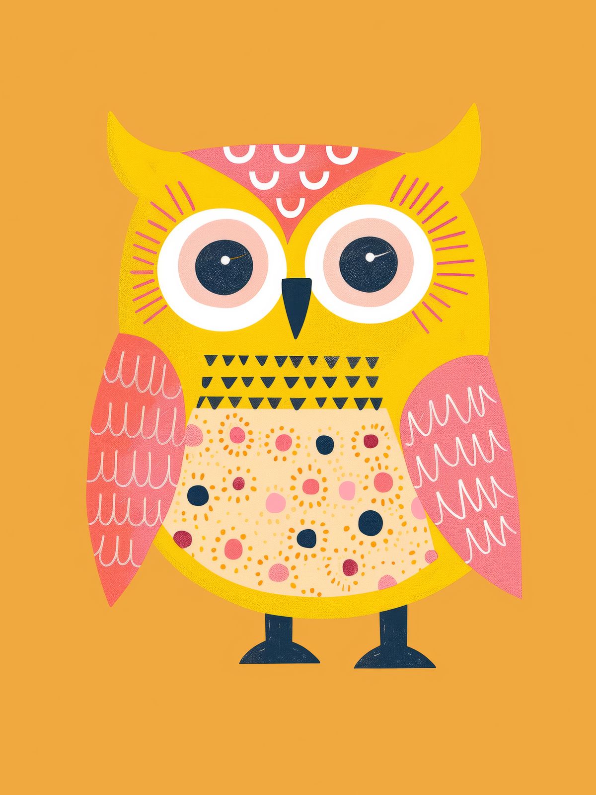Affiche - Hibou Coloré