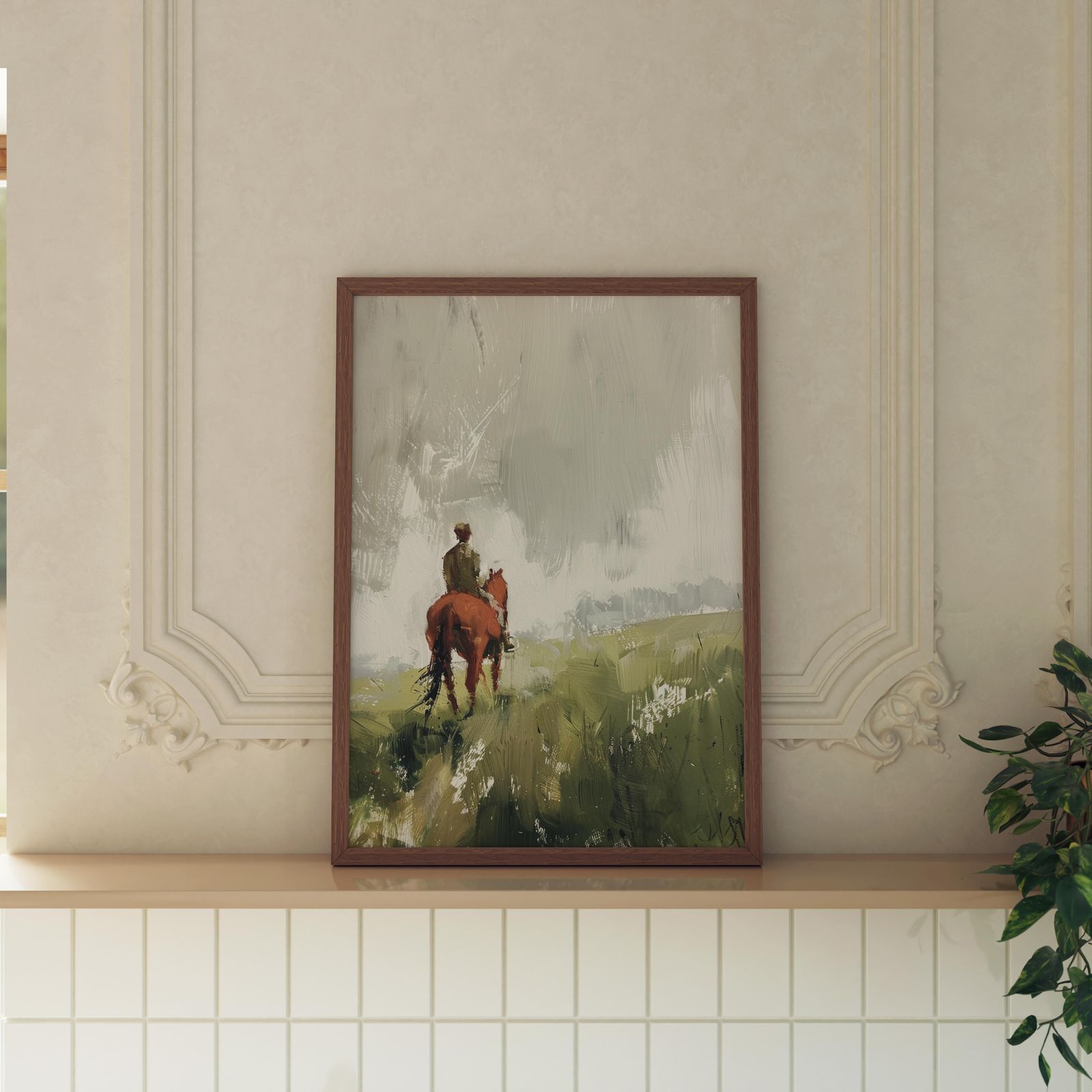 Affiche - Cavalier dans le Champ