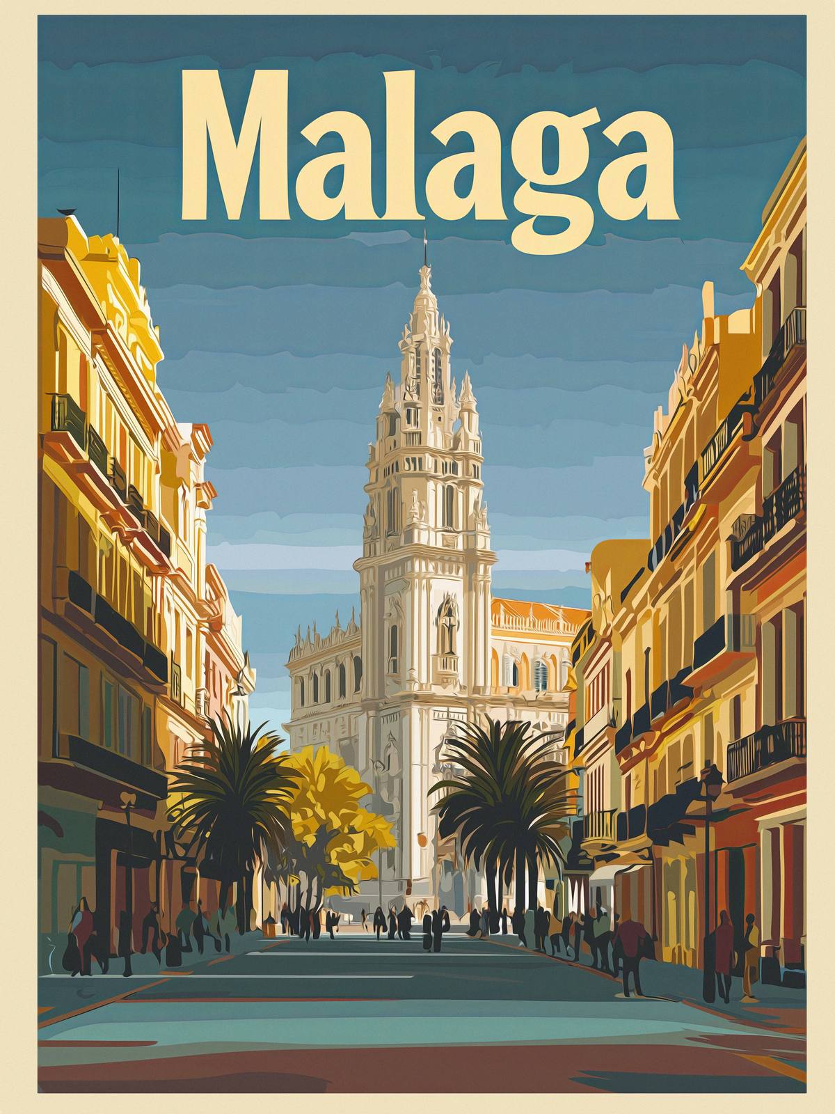 Poster - Paysage Urbain de Malaga