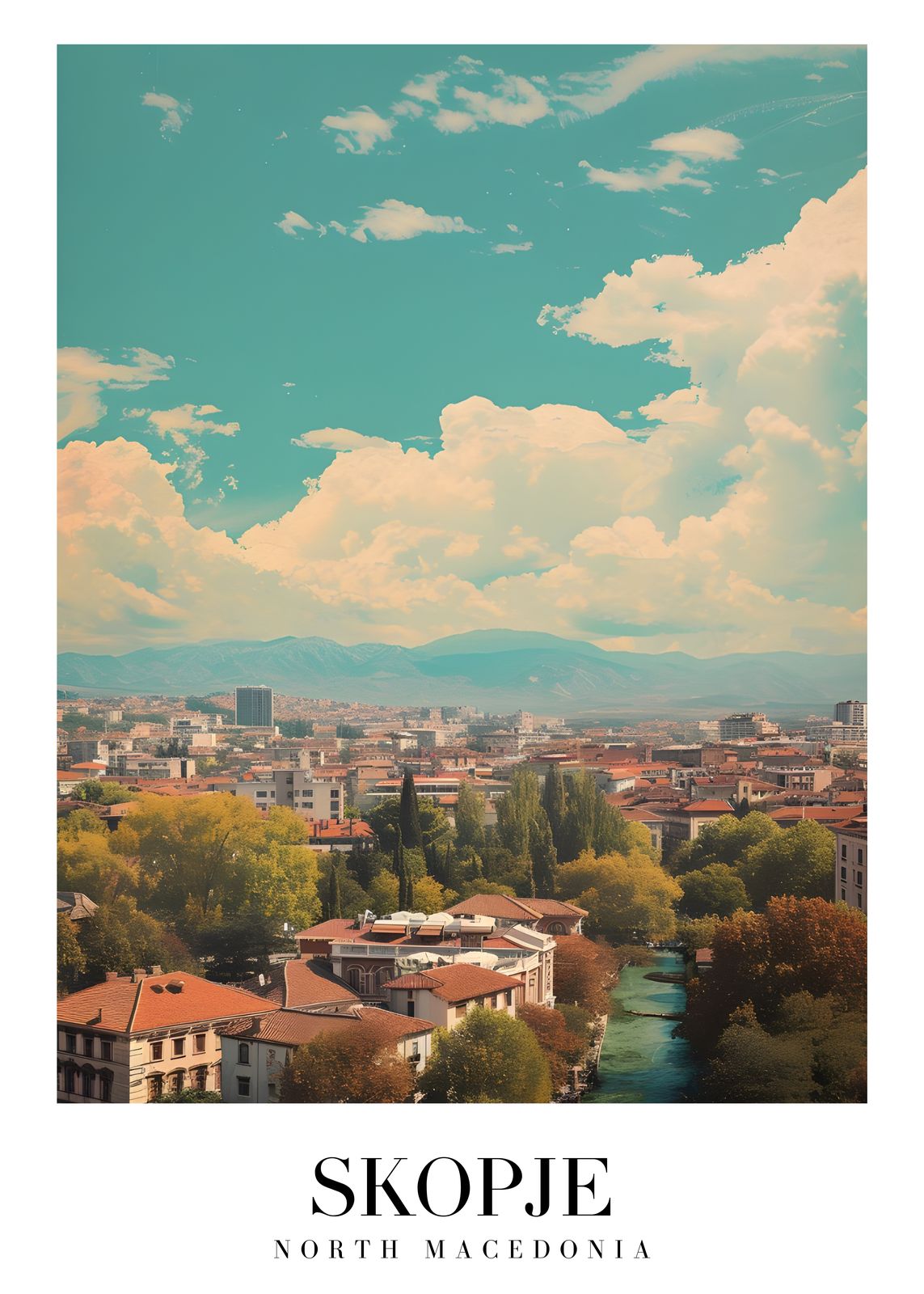Poster - Vue de Skopje