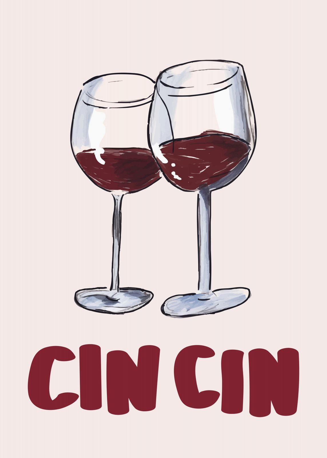 Affiche - Verres Cin Cin