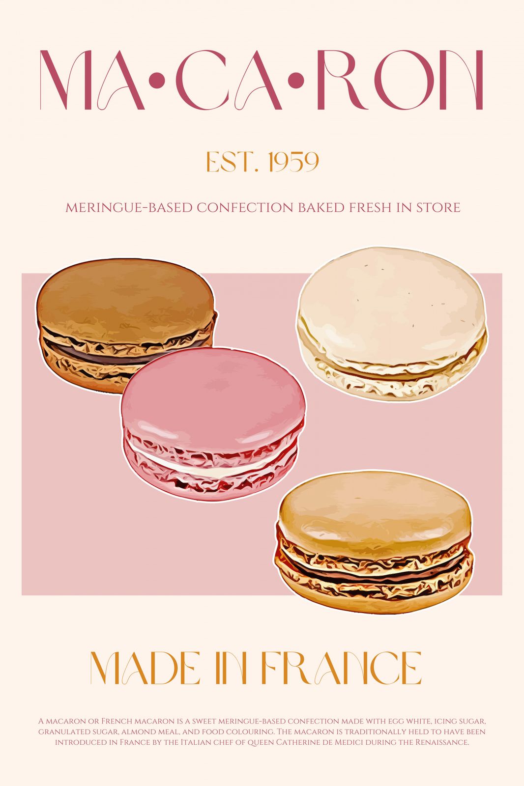 Affiche - Délice Macaron