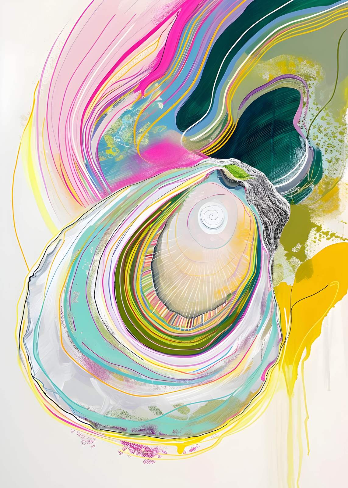 Affiche - Tourbillons abstraits