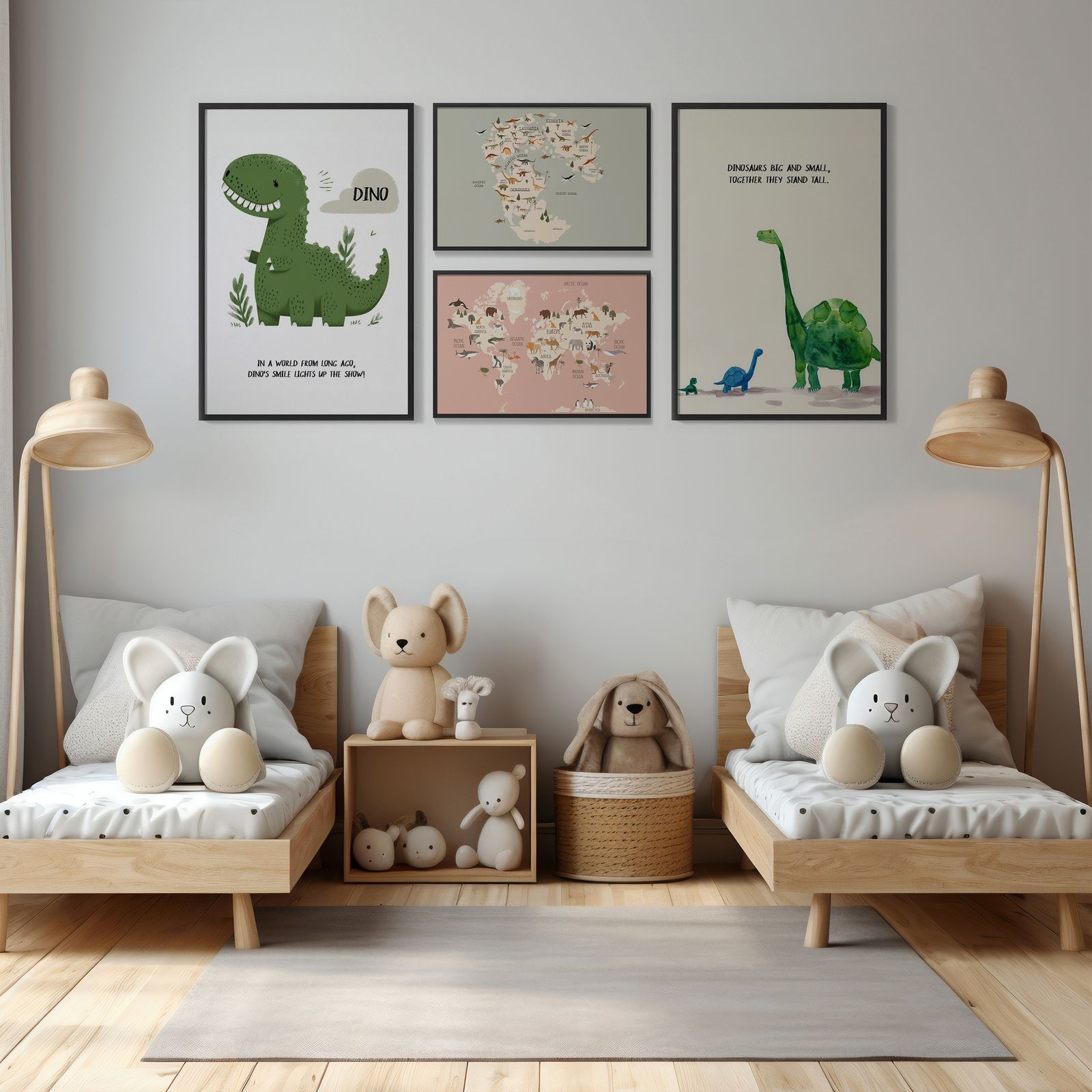 Affiche - Aventure Dinosaure Ensemble de 4