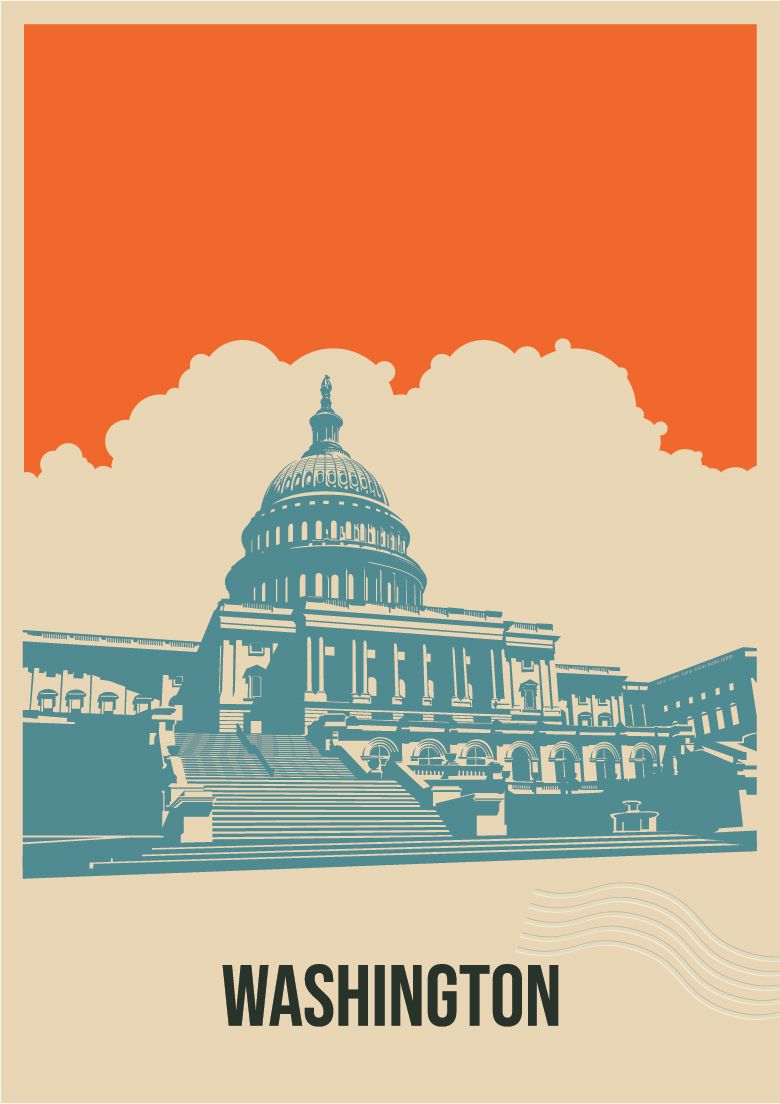 Poster de Washington - Ensemble de 1