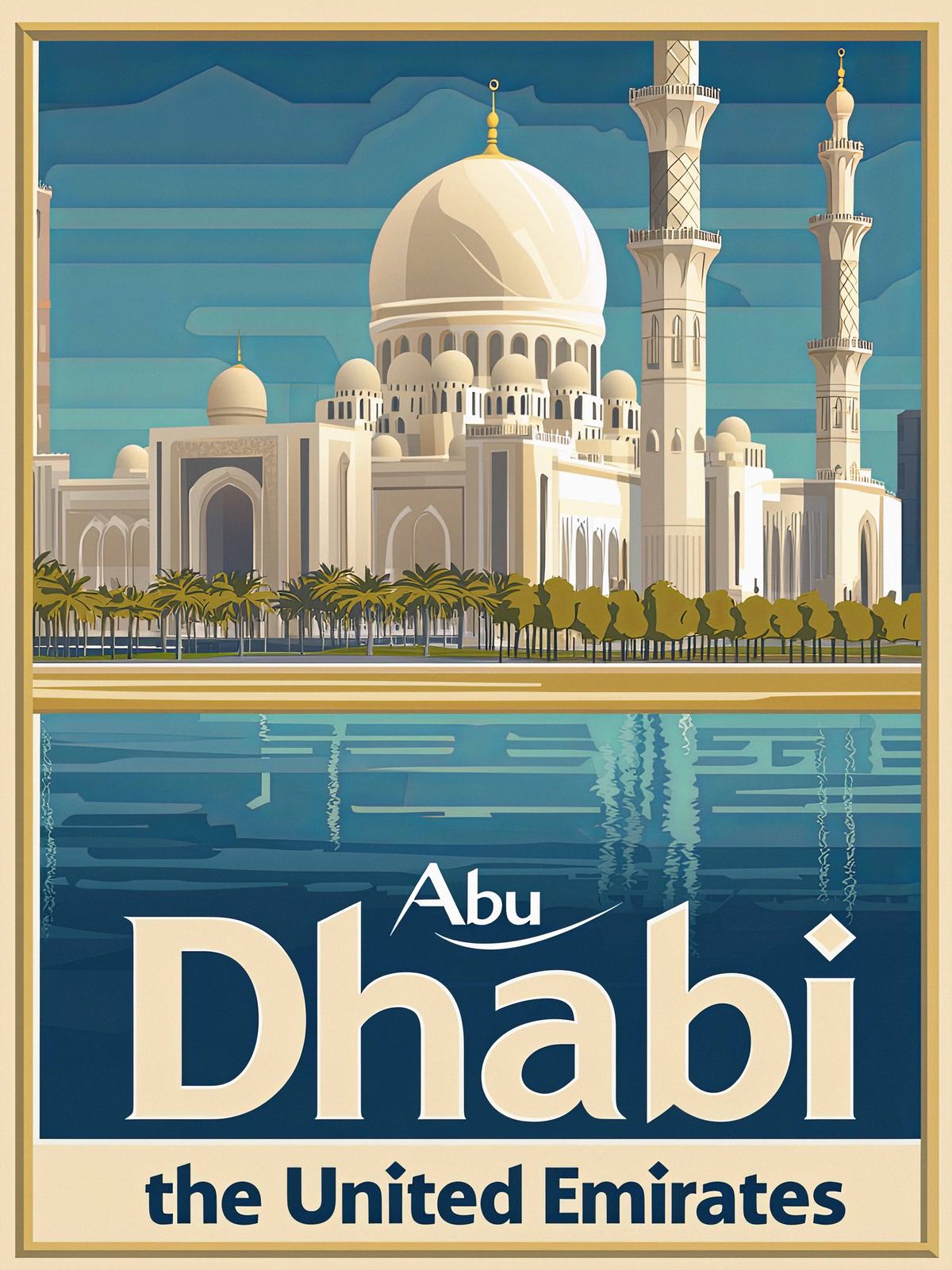 Affiche - Abou Dhabi Émirats Unis