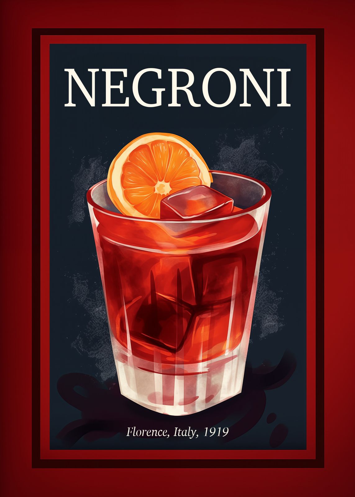Affiche - Negroni Cocktail