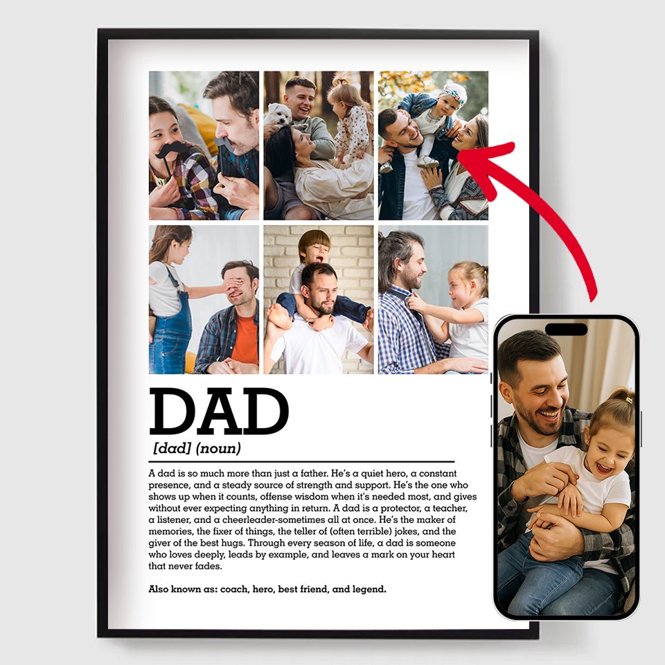 Affiches Personnalisées - Définition de Papa avec Photos