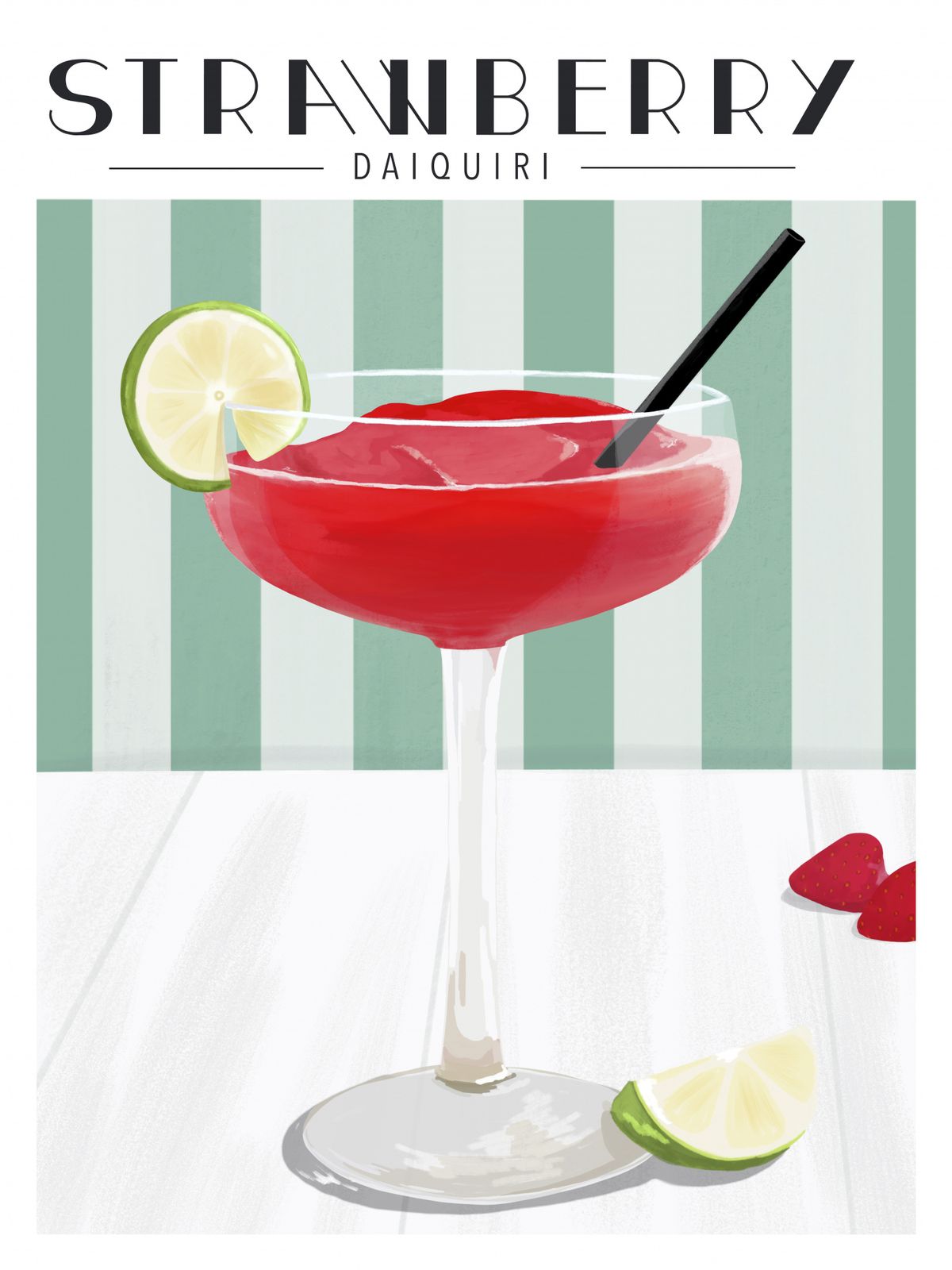 Affiche - Daiquiri à la Fraise