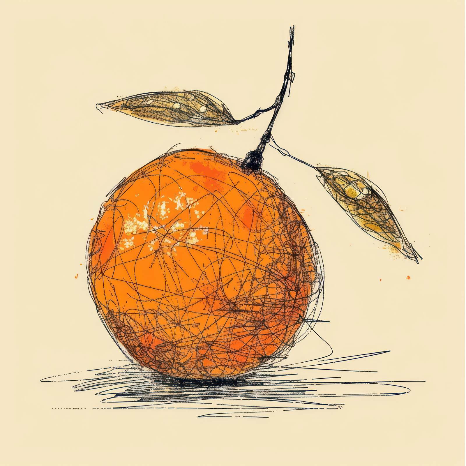 Affiche - Croquis d'Orange